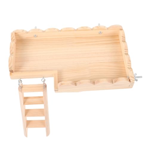 Abaodam Kleintier Spielplattform mit Treppe für Hamster Holzspielzeug für Käfige Fördert Bewegung und Gesundheit Ihrer Kleinen Haustiere Abaodam Kleintier Spielplattform mit Treppe für Hamster Holzspielzeug für Käfige Fördert Bewegung und Gesundheit Ihrer Kleinen Haustiere von Abaodam