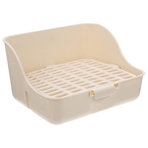 Abaodam Kleintier Toilettenbox aus Robustem Eckige Kaninchentoilette für Zwergkaninchen und Kleine Haustiere Auslaufsicher Einfach zu Reinigen für Käfig und Garten Fördert von Abaodam