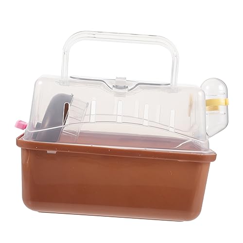 Abaodam Kleintierkäfig mit Dach Tragbarer Hamsterträger für Outdoor Aktivitäten Transportbox für Kleine Haustiere Kompakt für Reisen und Ausflüge von Abaodam