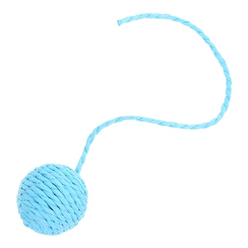 Abaodam Kratzball für Katzen Sisalbälle für Katzen Ersatz Katze Sisalkugeln & drinnen suchen katzenspielzeug Rasselball für Kätzchen Spielzeugbälle für Katzen Papier Himmelblau von Abaodam