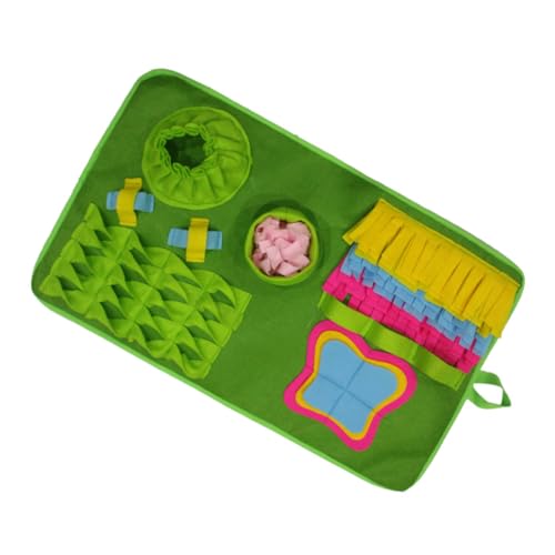 Abaodam Kreatives Hundespielzeug rutschfeste Schnüffelmatte mit Buntem Blumenmuster Stressabbauend Interaktives Intelligenzspielzeug für Kleine bis Große Hunde zur Beschäftigung und von Abaodam