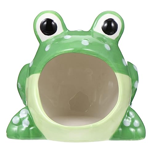 Abaodam Kühlnest Für Hamster Mini-hamsterhaus Haustier Kühlung Hamsterhütten Kleines Tier Kleines Hamsterversteck Minihütte Hamsterkäfig Kleintier Hamster Höhle Dekoration Keramik Green von Abaodam