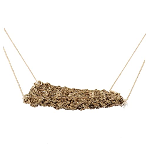 Abaodam Lizard Hanging Hammock Kreative Hängematte für Reptilien aus Natürlicher Seegrasfaser Kleines Kletterspielzeug für Bartagamen und Geckos von Abaodam