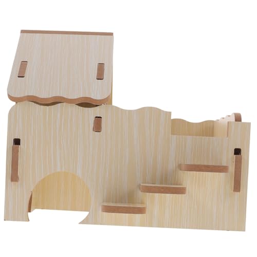 Abaodam Meerschweinchen Holzhaus Kleintier Spielhaus aus Robustem Holz mit Wellenleiter für Meerschweinchen und Hamster Multifunktionales Versteck und Beißspielzeug zur Zahnpflege für Abaodam Meerschweinchen Holzhaus Kleintier Spielhaus aus Robustem Holz mit Wellenleiter für Meerschweinchen und Hamster Multifunktionales Versteck und Beißspielzeug zur Zahnpflege für von Abaodam