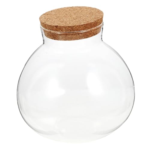 Abaodam Mikrolandschaft Terrariumhalter Ökologische Glasflasche mit Korkverschluss ohne Licht DIY Pflanzglas für Miniaturgärten für Hochzeiten und Partys von Abaodam