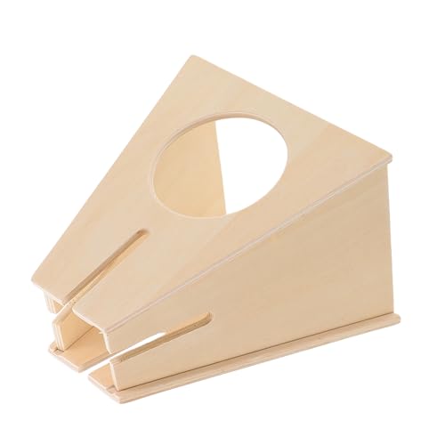 Abaodam Multifunktionale Holzstütze mit Rückzugsort für Kleintiere Platzsparender Trinkständer für Hamsterkäfige mit Optimalem von Abaodam