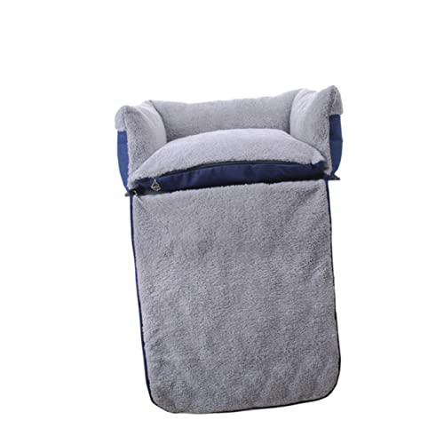 Abaodam Multifunktionales Klapp Hundebett Blau Quadratisches Sofa für Kleine und Mittelgroße Hunde Atmungsaktiv rutschfest Waschbare Haustierdecke Warmes Hundekennel für Drinnen und von Abaodam