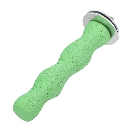 Abaodam Natürliche Resin Sitzstange für Papageien Grün Langlebiger Vogelkäfig Ständer mit Krallenpflege Effektives Nagelschleifspielzeug für Große Vögel Zubehör für Sittiche und von Abaodam