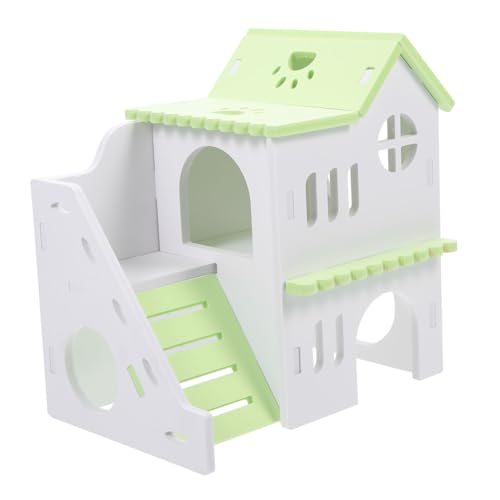 Abaodam PVC Hamsterhaus Doppeldeckig Dekoratives Kleintier Versteck Langlebiges Spielhaus für Hamster Chinchilla und Rennmäuse Sicher bei Kauaktivitäten für Käfig und Gehege Abaodam PVC Hamsterhaus Doppeldeckig Dekoratives Kleintier Versteck Langlebiges Spielhaus für Hamster Chinchilla und Rennmäuse Sicher bei Kauaktivitäten für Käfig und Gehege von Abaodam