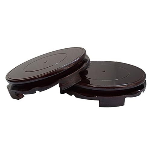 Abaodam Pallet Mit Fester Holzbasis Untertasse Displaybasis Für Aquarien Sukkulente Pflanzen Töpfe Terrakotta Entwässerungswanne Tablett Gartenschale Pflanzenschalen Für Töpfe Brown Bambus von Abaodam