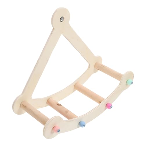 Abaodam Piratenschiff Schaukel Spielzeug Für Papageien Holz Vogel Kletterleiter Mit Sitzstangen Vogelspielzeug Bewegung Und Unterhaltung von Abaodam