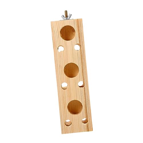 Abaodam Holz Block Beißring Spielzeug Für Papagei Vogel Stands Stick Mit Sitzstange Für Nymphensittiche Naturholz Kauspielzeug Für Vögel Zum Futter Suchen Und Spielen von Abaodam