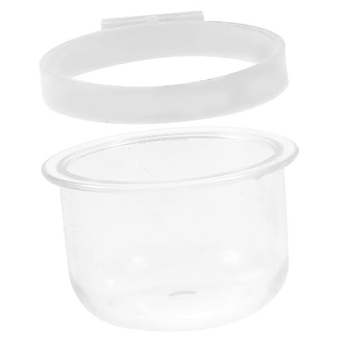 Abaodam Papageien Futter und Wasserschale aus Kunststoff Abnehmbar und Transparent für Verhindert Verschütten und Geräuschentwicklung für Tauben und Hamster von Abaodam