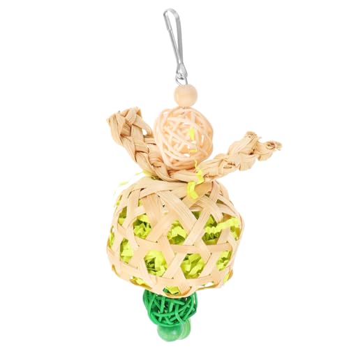 Abaodam Vogelspielzeug Für Papageien Hängendes Beißspielzeug Mit Glocke Natürliche Kauspielzeuge Für Vögel Vogelspielzeug Für Käfige DIY-Spielzeug Für Haustiere Lustiges Zum von Abaodam