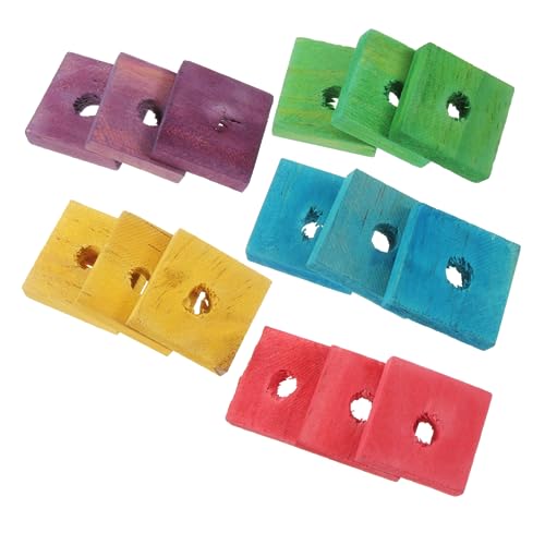 Abaodam Papageienholzspäne zum Selbermachen, für Vögel, verschiedene Farben, Spaß und Übung für Sittiche, Nymphensittiche und Papageien, 50 Stück von Abaodam