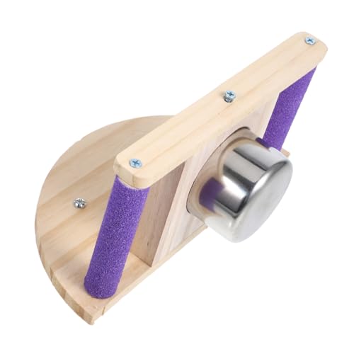 Abaodam Papageienkäfig Zubehör Futterstange Vogelwasser Papageienfutterbehälter Papageienfutterspender Papageienfutter Organizer Aus Holz von Abaodam
