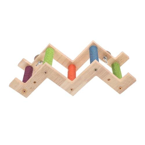 Abaodam Papageienkäfigleiter aus Holz Förmige Kletterleiter für Stimulation und Pflege für Wellensittiche Hamster und Meerschweinchen Abaodam Papageienkäfigleiter aus Holz Förmige Kletterleiter für Stimulation und Pflege für Wellensittiche Hamster und Meerschweinchen von Abaodam