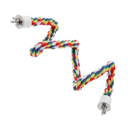 Abaodam Papageienkletterseil Und Kauspielzeug Farbenfrohe Baumwollseil Swing Leiter Rotierende Leiter Vögel Käfige Papageienspielständer Für Sittiche Und Cockatiels Abaodam Papageienkletterseil Und Kauspielzeug Farbenfrohe Baumwollseil Swing Leiter Rotierende Leiter Vögel Käfige Papageienspielständer Für Sittiche Und Cockatiels von Abaodam