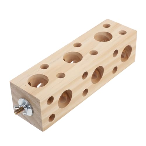 Abaodam Papageien Spielzeug Aus Natürlichem Holz Multifunktionaler Kauspielzeug-Sitz Für Vögel Spielstand Für Wellensittiche Nymphensittiche Und Conures Fördert Beiß Und Abaodam Papageien Spielzeug Aus Natürlichem Holz Multifunktionaler Kauspielzeug-Sitz Für Vögel Spielstand Für Wellensittiche Nymphensittiche Und Conures Fördert Beiß Und von Abaodam