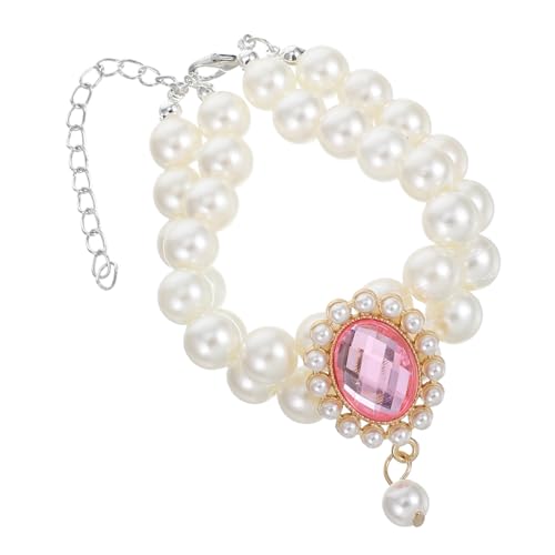 Abaodam Perlenkette Für Haustiere Katzenhalsband Mädchen Halskette Für Katzen Und Hunde Schmuck Katzenhalsband Charm Haustier Halskette Kleines Kätzchenhalsband Hundehalskette von Abaodam