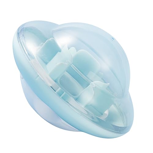 Abaodam Pet Futterball für Katzen UFO Förmiger Fütterungsautomat zur Verlangsamung Essens Blau Langlebiges und Sicheres Katzenspielzeug für Gesundes Fressen von Abaodam