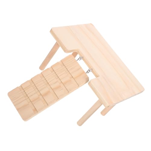 Abaodam Plattform Für Hamsterkäfige Plattformspielzeug Aus Holz Für Hamster Holztunnel Für Hamster Hamster-Tunnel- Hamster Schritte Hamsterplattform Aus Holz Hölzern Beige von Abaodam
