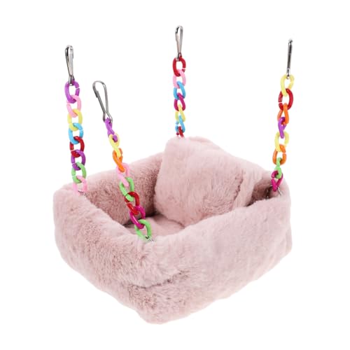 Abaodam Plüschiges Hamster Hängesitzbett mit Einfacher Robustem Material und Niedlichem Design Platzsparende Hängematte für Hamster Meerschweinchen Frettchen Eichhörnchen und Kleine von Abaodam