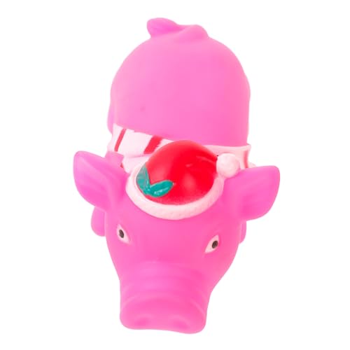 Abaodam Quietschendes Schweineform Beißfestes Kauspielzeug für Kleine Interaktive Zahnpflege und Spielspaß für Welpen für Drinnen und Draußen Zufällige Farbe von Abaodam