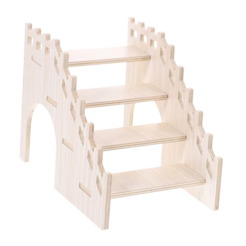 Abaodam Ratten -Versteck Hamster Hamster Spielplatz Kleintier zubehör für Hamster Haustier Lebensraum Chinchilla-Leiter Holzleiter hölzern Khaki von Abaodam