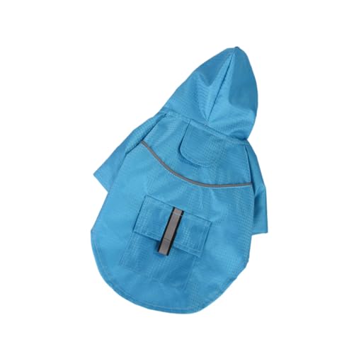 Abaodam Reflektierende Doppellagige Hunderegenjacke mit Kapuze Atmungsaktiv Wetterfest für Kleine und Mittlere Hunde für Outdoor spaziergänge und Jogging bei Regen Himmelblau Abaodam Reflektierende Doppellagige Hunderegenjacke mit Kapuze Atmungsaktiv Wetterfest für Kleine und Mittlere Hunde für Outdoor spaziergänge und Jogging bei Regen Himmelblau von Abaodam