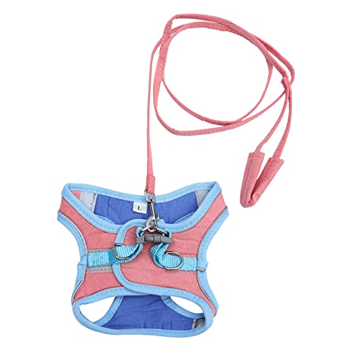 Abaodam Reflektierende Haustiergeschirr Weste mit Leine Atmungsaktiv Bequem Sicher für Hunde und Katzen Outdoor Spaziergang Teiliges Blau von Abaodam