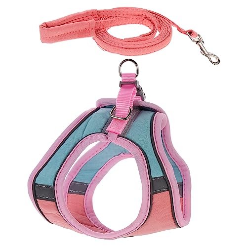 Abaodam Reflektierendes Teiliges Katzengeschirr und Leine Set Verstellbare Strapazierfähige Haustierweste aus Weichem Material für Welpen und Katzen Sicher für Outdoor und Training von Abaodam