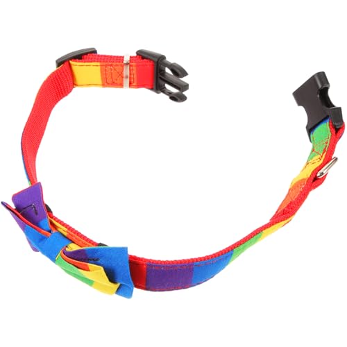 Abaodam Regenbogen-Hundehalsband, verstellbar, Haustierzubehör für kleine Hunde und Katzen, atmungsaktiver Stoff, niedliches Design für den täglichen Gebrauch, Urlaub, leicht zu erkennen mit hellen Abaodam Regenbogen-Hundehalsband, verstellbar, Haustierzubehör für kleine Hunde und Katzen, atmungsaktiver Stoff, niedliches Design für den täglichen Gebrauch, Urlaub, leicht zu erkennen mit hellen von Abaodam