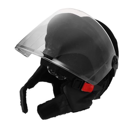 Abaodam Reithelm Pferdehaube schützende Pferdemaske Winter gepolsterte Halshalsabdeckung Skateboard-Helm Fahrradausrüstung für den Winter Ritterhelm Helfhelm Plastik Black von Abaodam