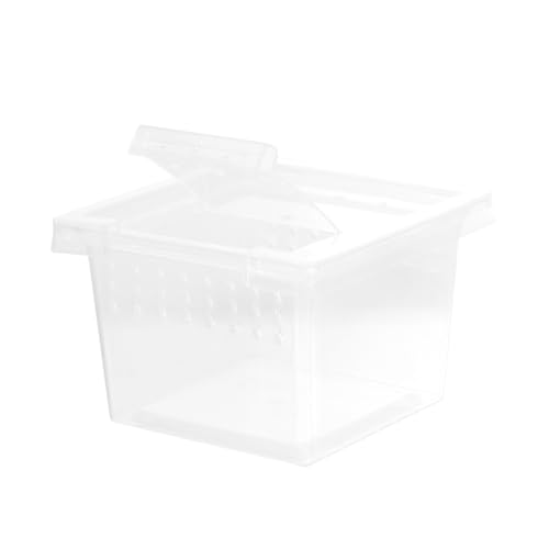 Abaodam Reptil Zuchtbox Aus Robustem Kunststoff Transparente Futterbox Für Insekten Und Reptilien Atmungsaktive Belüftung Für Eidechsen Schlangen Und Gottesanbeterinnen von Abaodam