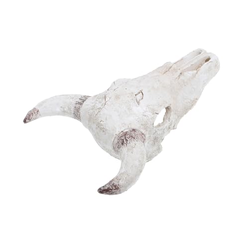 Abaodam Reptilien Dekoration Cattle Skull Terrarium Versteck für Schildkröten und Eidechsen Langlebige Harz Ornamente zu Reinigen Sicheres Versteck für Reptilien von Abaodam