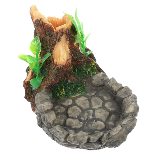 Abaodam Reptilien Futter und Wasserschale Kriechtier Fütterungsbecken aus Hochwertigem Resin für Schildkröten Eidechsen für Terrarien und Aquarien Einfache von Abaodam