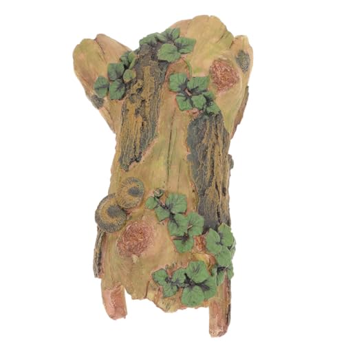 Abaodam Reptilien-Holzversteck aus Kunstharz, natürlicher Baumstamm, Dekoration für Terrarium, gemütliche Höhle für Eidechsen, Schlangen, leicht zu reinigen, hohle Struktur, Lebensraum für Reptilien von Abaodam