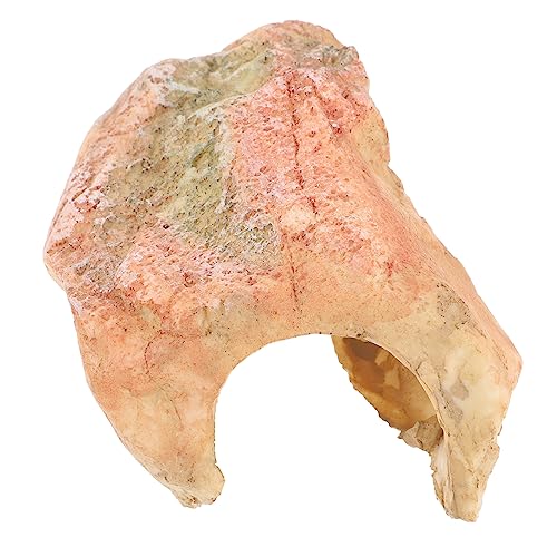 Abaodam Reptilien Versteck Höhle für Schildkröten und Kleine Echsen Sonnenplattform Aquarium Zubehör aus Leicht zu Reinigendem Resin für Terrarien und Aquarien von Abaodam