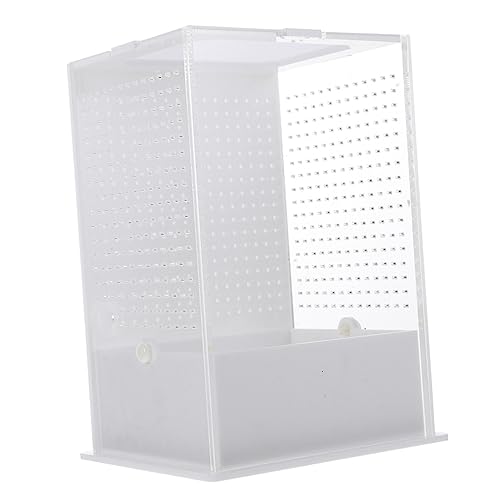 Abaodam Reptilien Zuchtbox aus Transparentem Langlebiges Terrarium mit Belüftung für Spinnen Echsen Kleine Haustiere Praktische Futter und Aufzuchtbox Leicht zu Reinigen von Abaodam