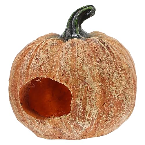Abaodam Halloween Reptilien Verstecken Schlange Tank Halloween Dekoration Gecko Kürbis Verstecken Harz Reptil Höhle Haustier Versorgung von Abaodam