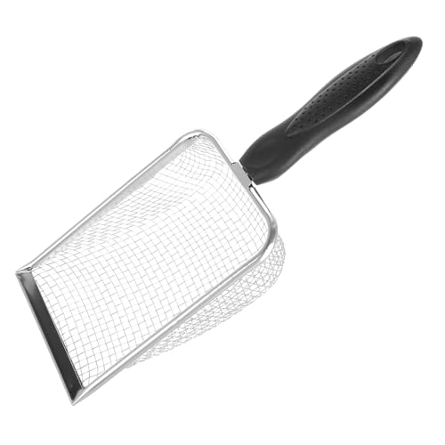 Abaodam Sandschaufel Für Reptilienboxen Edelstahl Sandfiltergitter Schaufel Zum Filtern Von Streu-exkrementen Metall Sandsubstratschaufel Für Reinigung von Abaodam