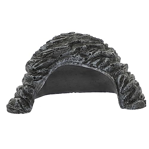 Abaodam Reptilienversteck Höhle Robuster Schildkrötenunterstand mit Stein-Design für Schildkröte, Schlange und Frosch, Lebensraum Reptilienversteck und Sonnenplattform von Abaodam