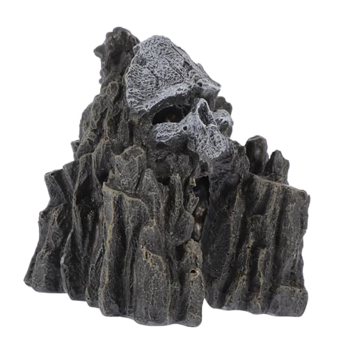 Abaodam Resin Aquarium Dekoration Skull Höhle Versteck Fischtank Ornament Langlebig Farbecht für Natürliche Unterwasserlandschaft Aquascaping Versteckplatz von Abaodam