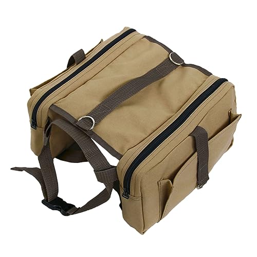 Abaodam Hunderucksack Zum Wandern Campingrucksack Für Hunde Outdoor-satteltasche Robustes Canvas-Material Mit Halsband Und Taschen Für Snacks Wasser Utensilien von Abaodam