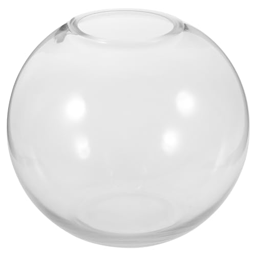 Abaodam Runder Glasfischbehälter Transparentes Pflanzengefäß für Schreibtisch Sphärische Landschaftsflasche für Wasserpflanzen und Kreative DIY Gestaltung von Abaodam