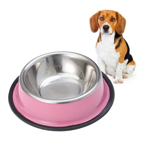 Abaodam Rutschfester Napf für Hunde Katzen Futter Wassernapf Rostfrei Geräuscharm von Abaodam
