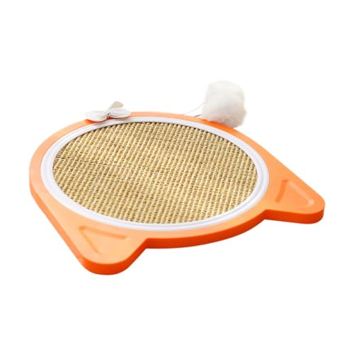 Abaodam Saugknopf Kratzbrett für Katzen Hängend Strapazierfähig und Robust Katzenspielzeug zur Möbel Schonung Indoor Kratzbrett für Wohnungskatzen Orange von Abaodam