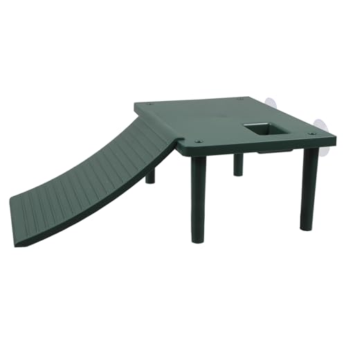 Abaodam Schildkröten-Terrasse Rampe für Schildkrötenbecken Schildkrötengestell Reptiliendock Schildkröten-Docks zum Sonnenplattform für Geckos Turtle Panzerzubehör Abs Grün von Abaodam