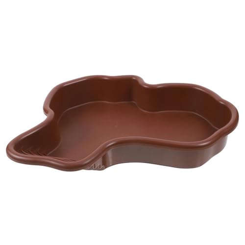 Abaodam Schildkrötenbadewanne Reptilien wasserschale Schildkröten-Badewanne großes Reptilienbecken Schildkrötenteichwanne Schildkröte Wasserschale Schildkrötenwanne Abs Coffee von Abaodam